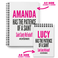 Personalised Has The Patience Of A Saint Notebook